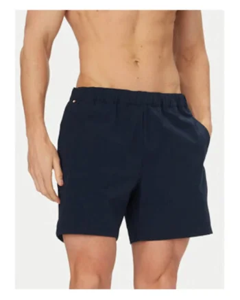 Pantaloni scurti de baie cu talie elastica, Bleumarin