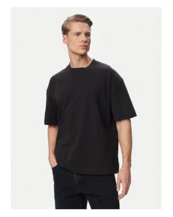 Tricou supradimensionat din bumbac cu logo pe partea din spate