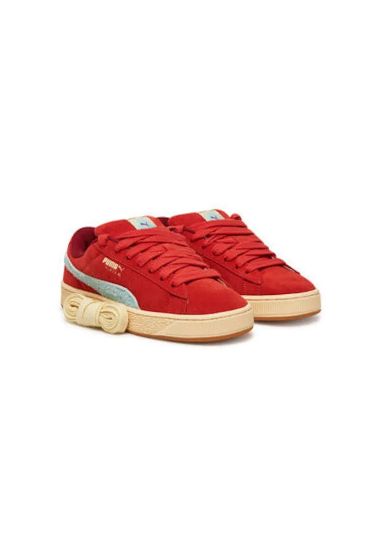 Pantofi sport unisex  402246, Piele naturala, Rosu