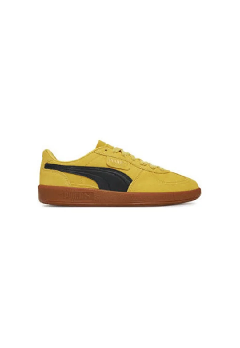 Pantofi sport unisex  396463, Piele naturala, Galben