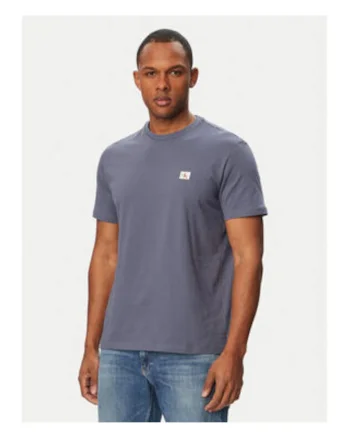 Tricou din bumbac cu maneci rulate si logo discret