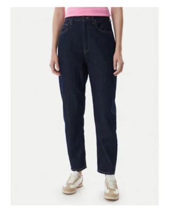 Blugi mom fit din amestec de bumbac si in