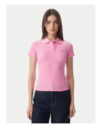 Tricou polo din amestec de bumbac cu model uni si logo discret