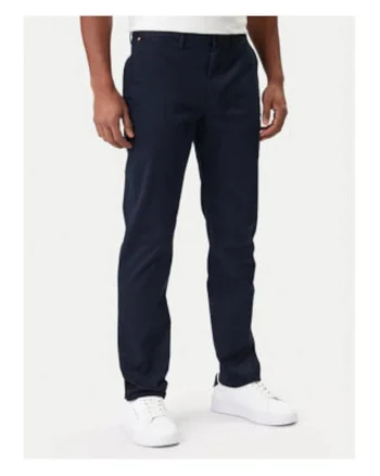 Pantaloni chino din amestec de bumbac cu buzunare oblice