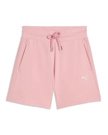 Pantaloni scurti din amestec de bumbac cu talie ajustabila, Alb/Roz pastel