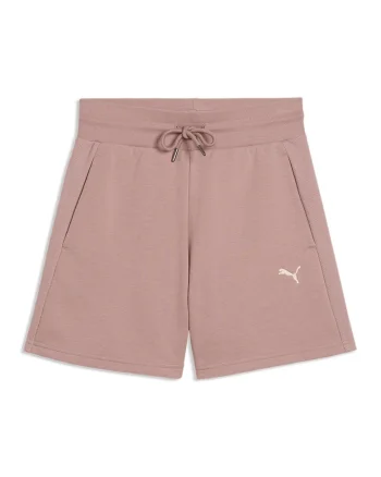 Pantaloni scurti din amestec de bumbac cu talie ajustabila, Alb/Roz prafuit