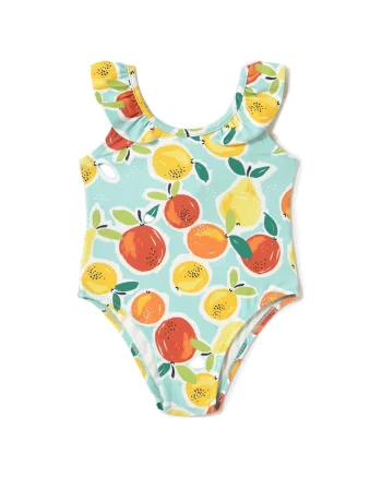 Costum de baie fete  1742 47, Poliester, 4 ani, Multicolor