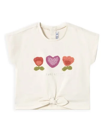 Tricou fete  1046, Bumbac/Elastan, 4 ani, Bej