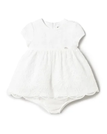 Rochie fete  1862, Poliester/Bumbac, Alb,