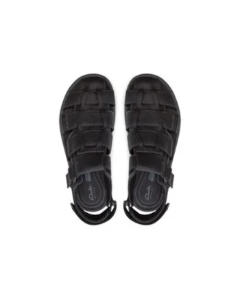 Sandale barbati  26176899, Piele naturala, Negru, Negru