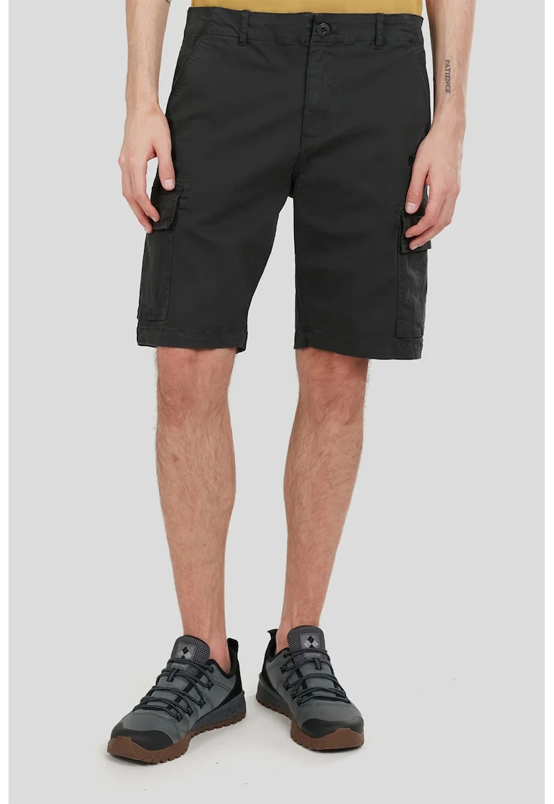 Pantaloni scurti cargo Zack, Negru stins/Gri antracit