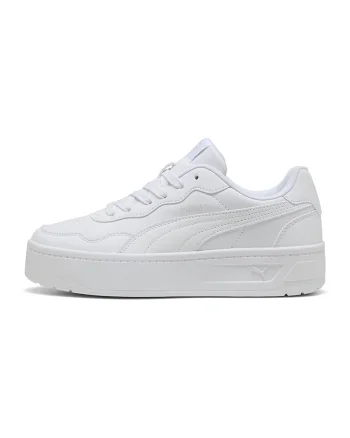 Pantofi sport Court Lally Skye flatform de piele ecologica, Alb optic