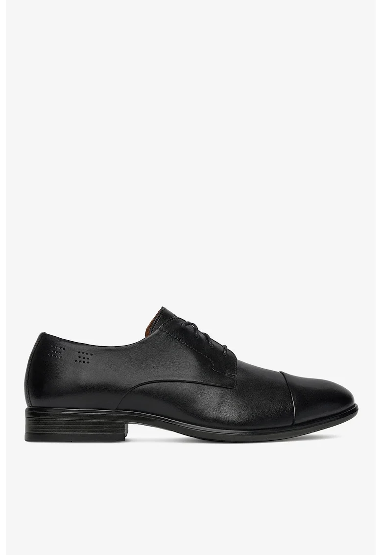 Pantofi barbati  5903698015514, Piele naturala, Negru, Negru