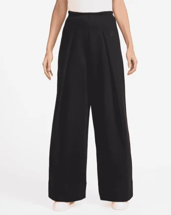 Pantaloni Nike W NSW TCH FLC HR PLT PANT WIDE
