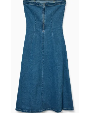 Rochie  bumbac si poliester, albastru