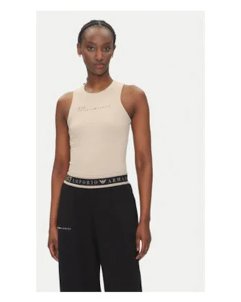 Tricou dama, Emporio Armani  bej, poliamida si elastan, Bej