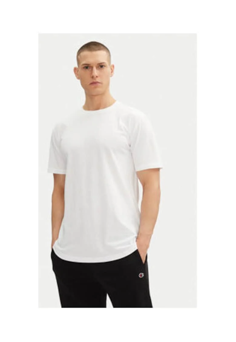 Tricou barbati  alb, bumbac/poliester, Alb