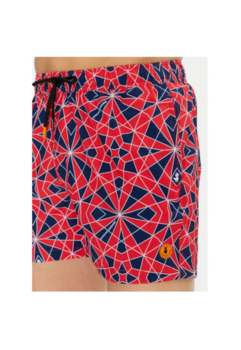 Pantaloni scurti de baie barbati  DW1222M-SIPO20, Poliester, Rosu, Rosu