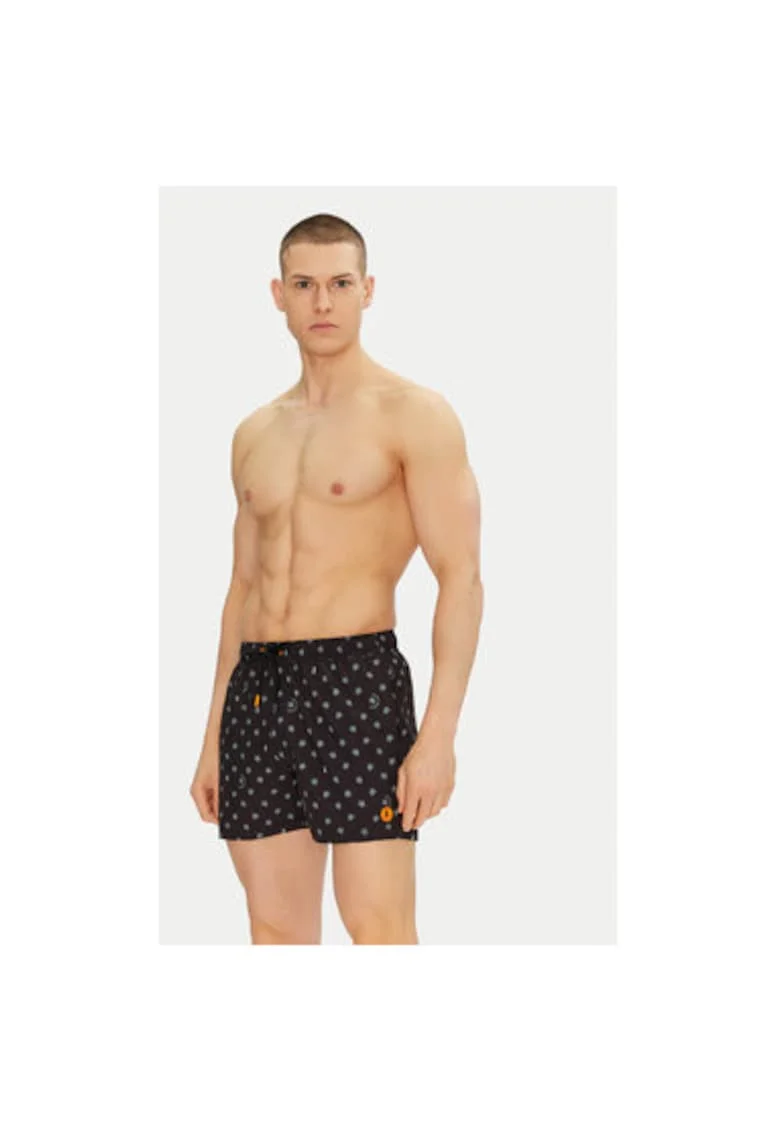 Pantaloni scurti de baie barbati  DW1222M-SIPO20, Poliester, Negru, Negru