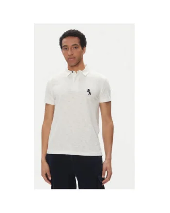 Tricou polo barbati  251PO1857J680, Bumbac, Alb, Alb