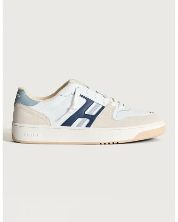 Pantofi sport cu insertii din piele intoarsa Tasquena, Albastru pastel/Bej deschis