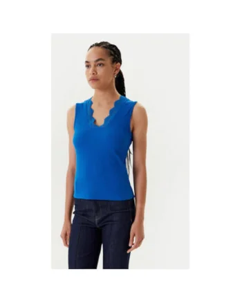 Top dama  251-DADILO, Poliester reciclat/Viscoza, Albastru, Albastru