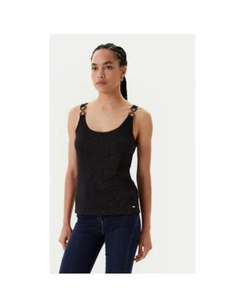 Top dama  251-DIDONI, Viscoza/Poliester, Negru, Negru