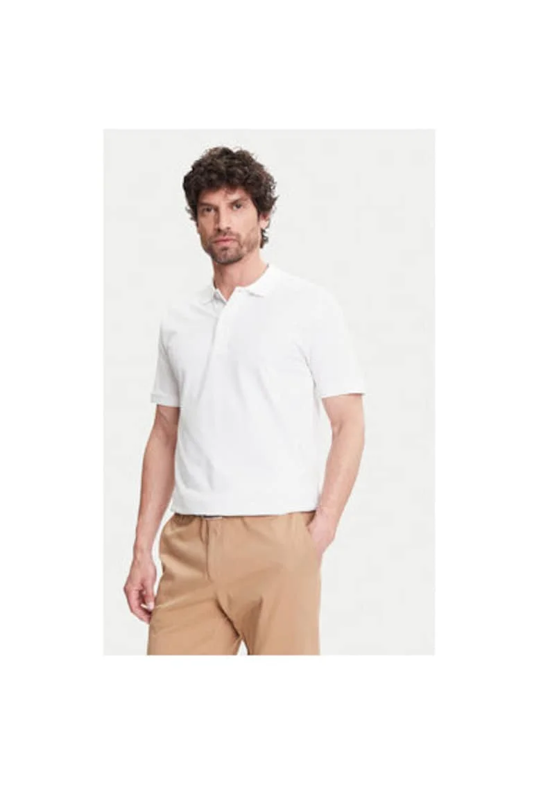 Tricou Polo barbati  C5 21354.2110, Bumbac, Alb, Alb