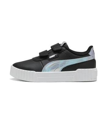 Pantofi sport low-cut Carina 3.0 din piele ecologica, Negru/Albastru deschis
