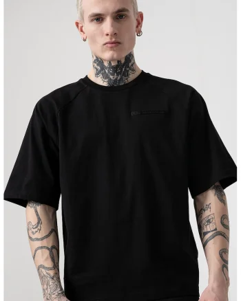 Tricou cu perforatii pe spate, Negru
