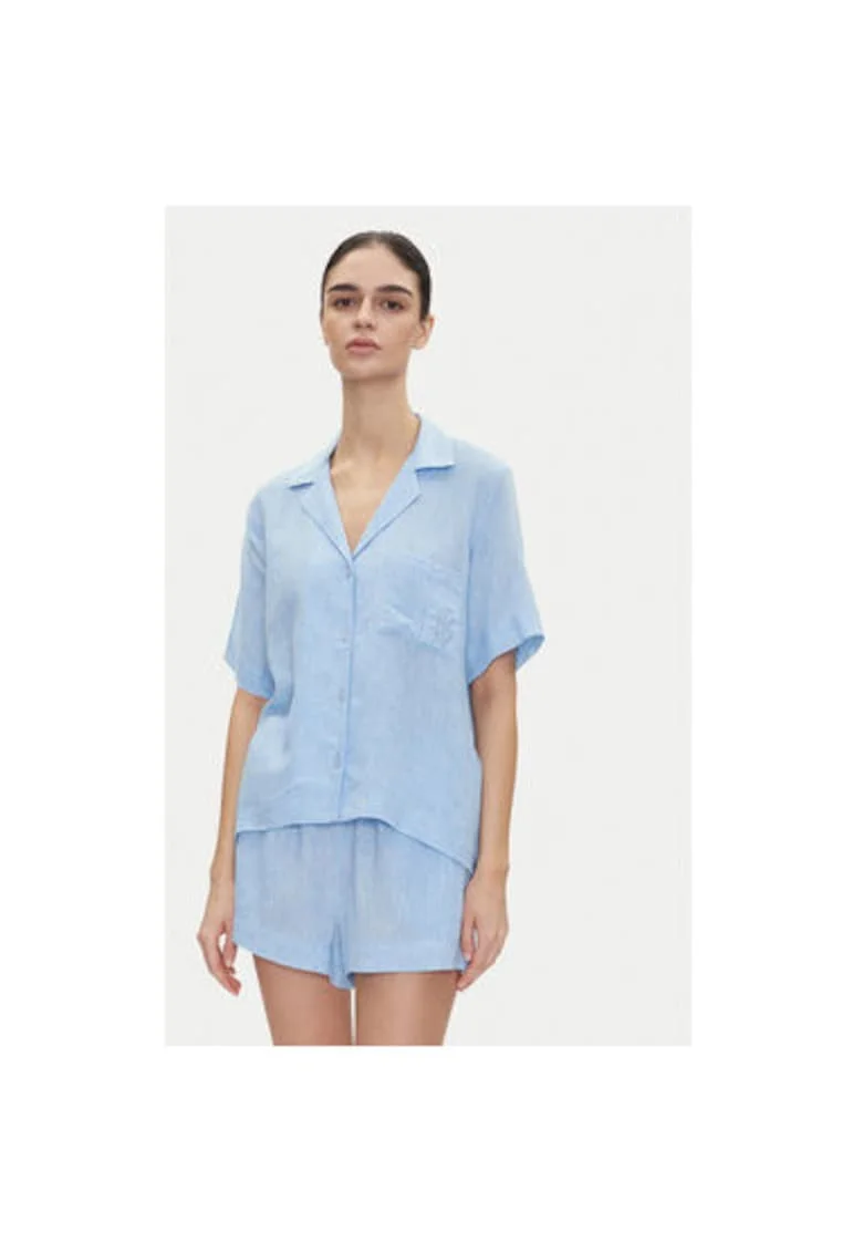 Pijama dama  YI90054, Viscoza/In, Albastru deschis