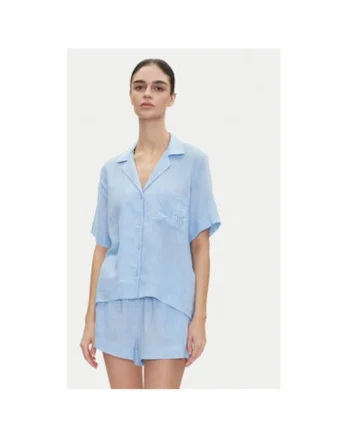 Pijama dama  YI90054, Viscoza/In, Albastru deschis