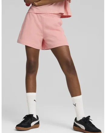Pantaloni scurti cu logo brodat Essentials, Roz pastel