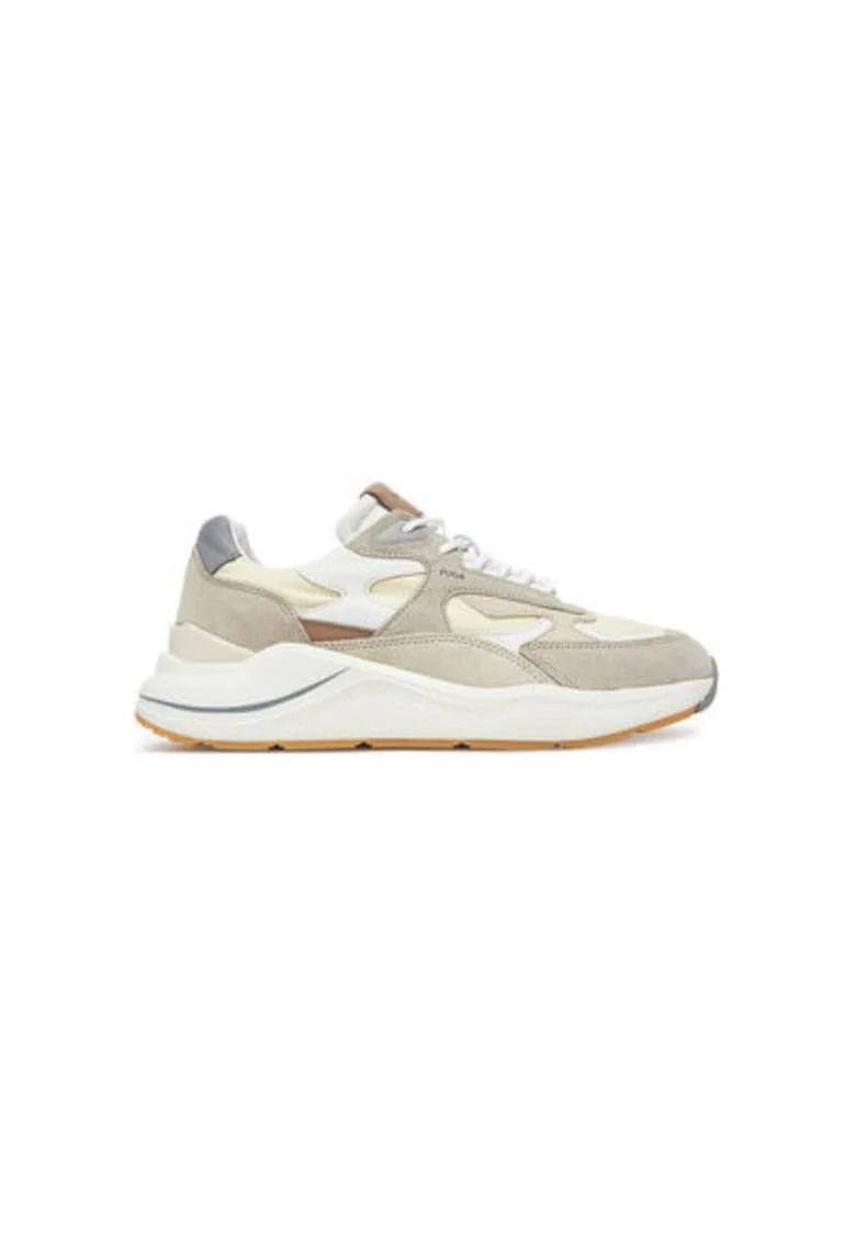 Pantofi sport barbati, M421-FG-NY, D A T E, Piele naturala, Bej, Bej