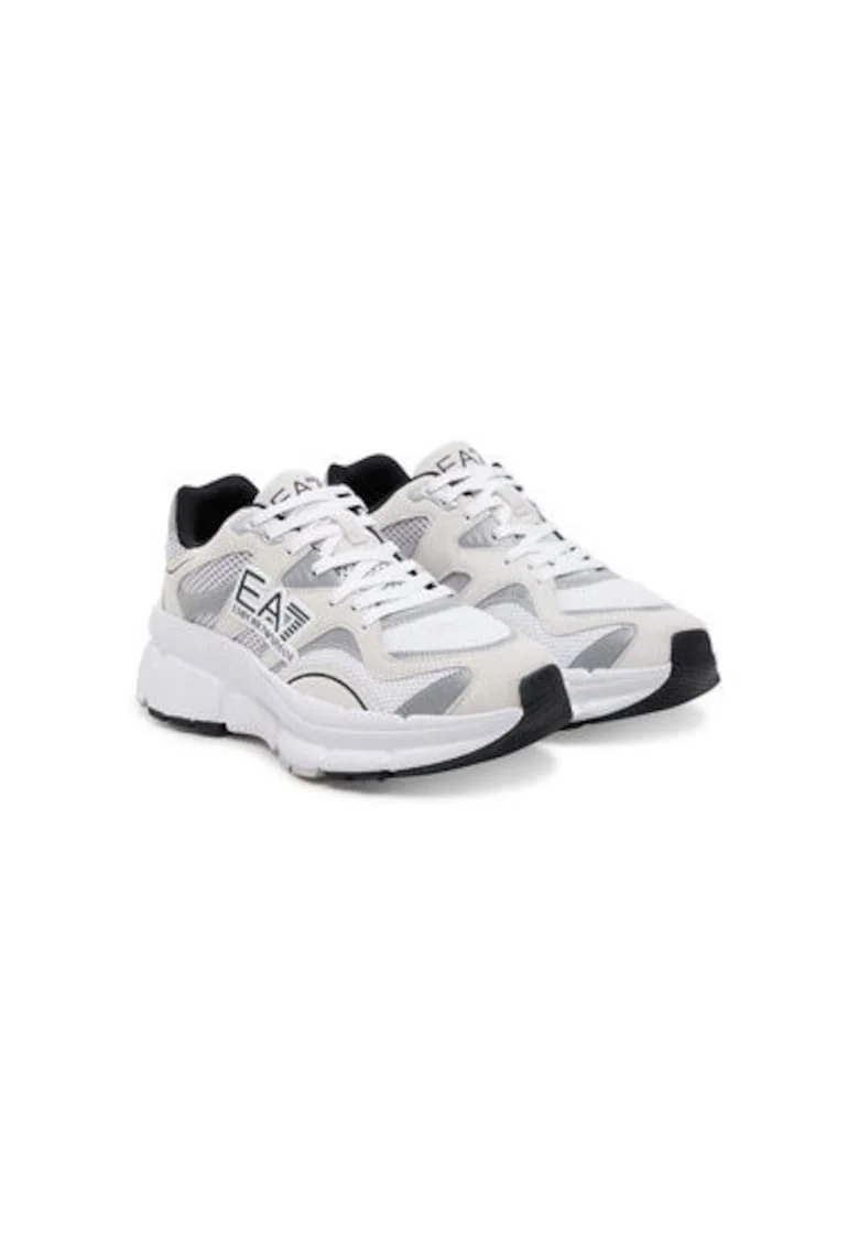 Pantofi sport barbati, X8X237 XK425,  Emporio Armani, Textil, Alb