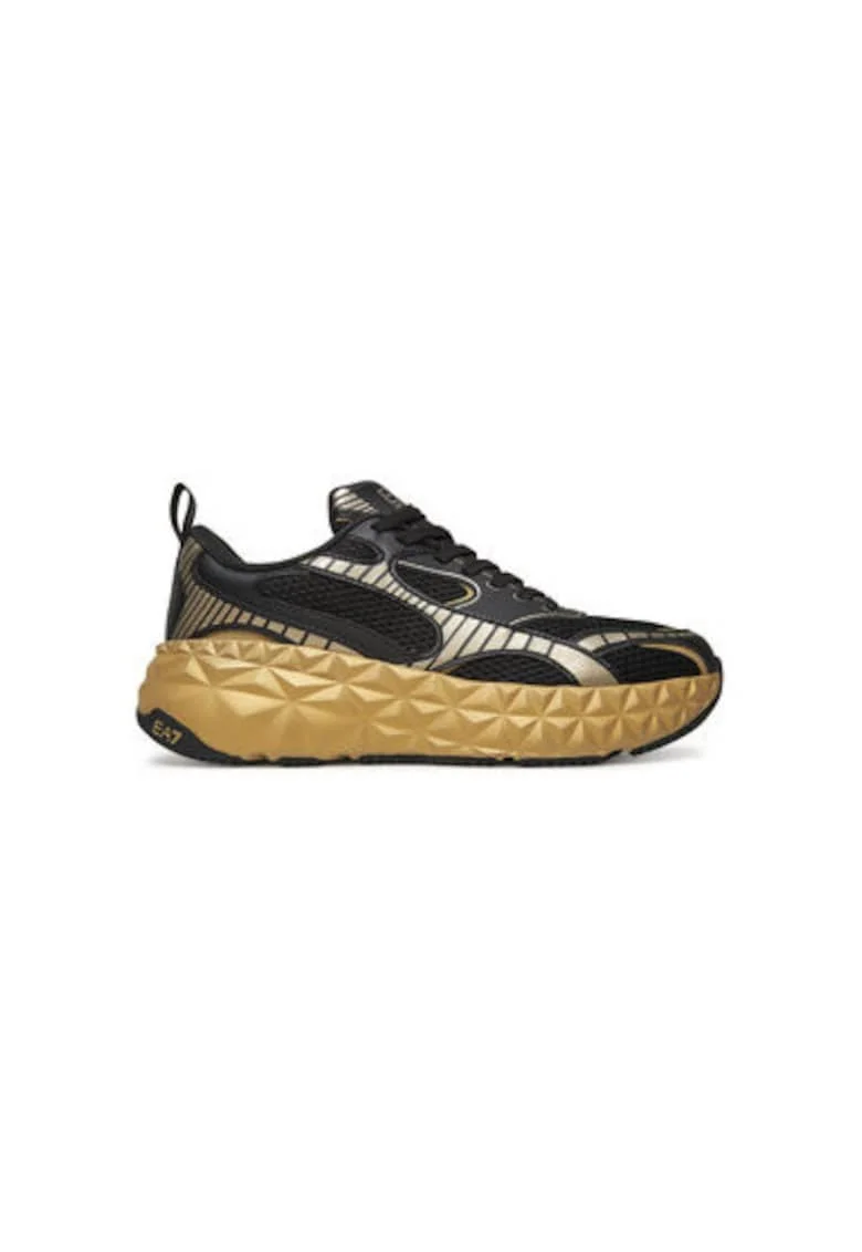 Pantofi sport barbati, X8X238 XK431,  Emporio Armani, Piele ecologica, Negru