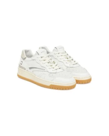 Pantofi sport dama, W421-TP-CA, D A T E, Piele naturala, Alb, Alb