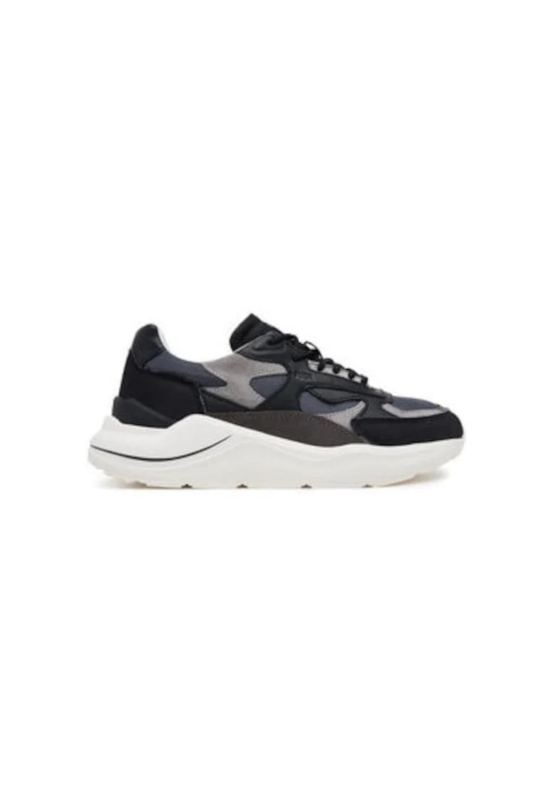 Pantofi sport dama, W421-FG-PU, D A T E, Piele ecologica, Negru