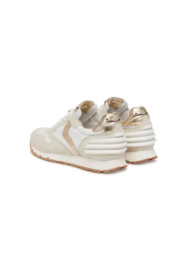 Pantofi sport dama, 2017553,  Piele naturala, 35 EU, Bej/Alb, Alb/Bej