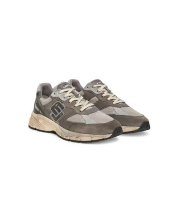 Pantofi sport barbati, BB5017 PX645,  Piele naturala, Gri, Gri