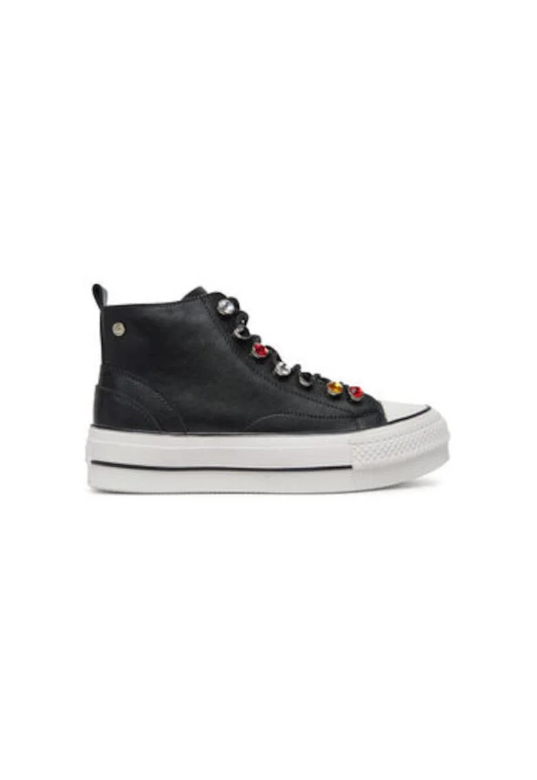 Pantofi sport dama, RR2N4101,  Piele naturala, Negru