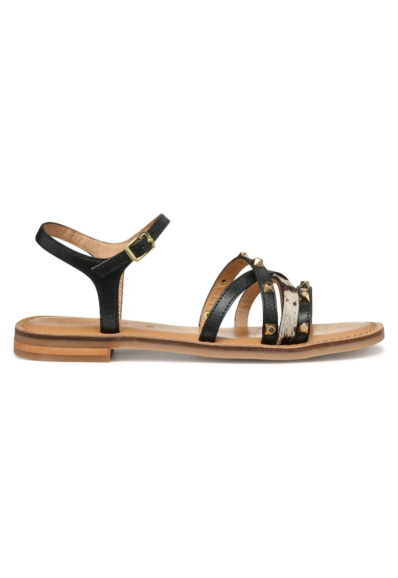 Sandale dama, D55YMD-01JQS,  Piele naturala, Negru