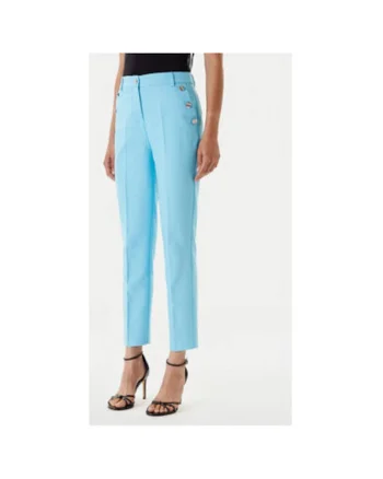 Pantaloni chino dama  251-PKY.F, Bumbac/Poliester, Turcoaz, Turcoaz