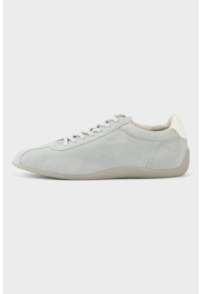 Pantofi sport low-cut din piele intoarsa, Albastru glaciar