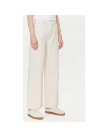 Pantaloni dama  1016209, Bumbac, Ecru, Ecru