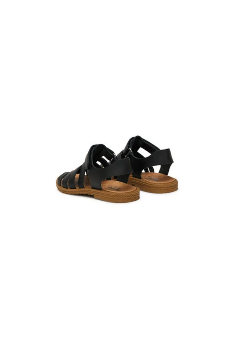Sandale fete, 7889633,  Piele naturala, 33 EU, Negru
