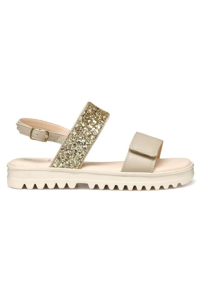 Sandale fete, J556EA-0BCEW,  Piele ecologica, Bej, Bej