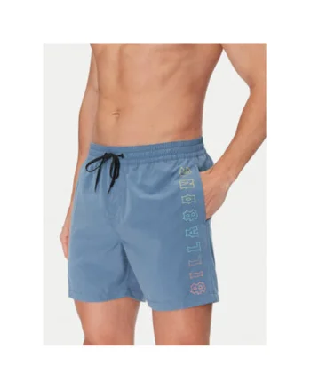 Pantaloni scurti de baie barbati  EBYJV00122, Poliester reciclat, Albastru, Albastru