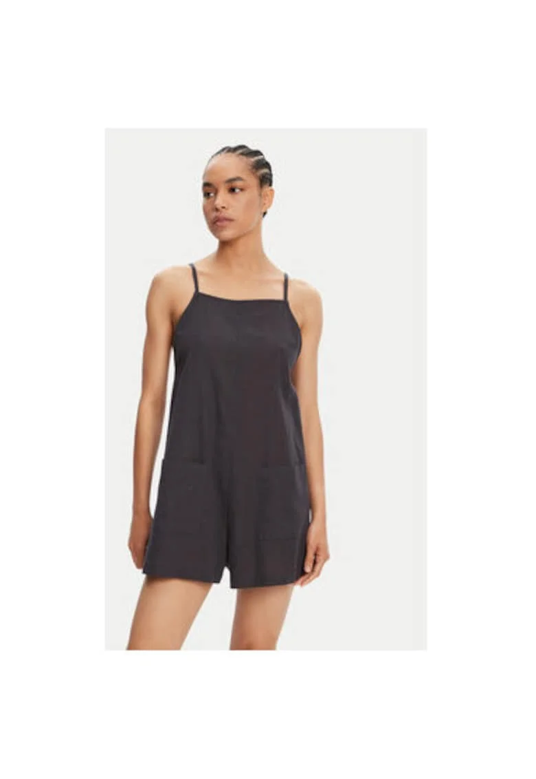 Salopeta dama  ERJWO03014, Material mixt, Negru, Negru