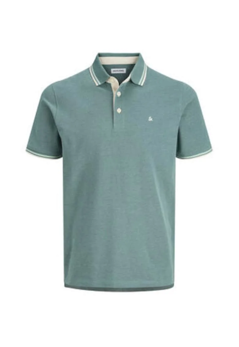 Tricou barbati, Jack Jones, verde, bumbac organic, maneca scurta, regular fit